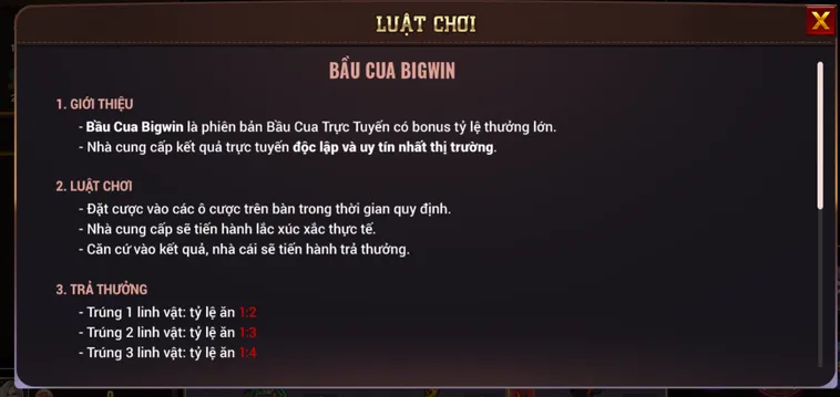 Trải Nghiệm Đỉnh Cao Cùng Slot Game Bầu Cua BigWin Tại BomWin Với Thưởng Lớn