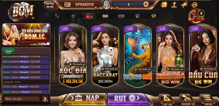Sảnh Live Casino BomWin Nơi Hội Tụ Những Trải Nghiệm Giải Trí Đẳng Cấp Hàng Đầu
