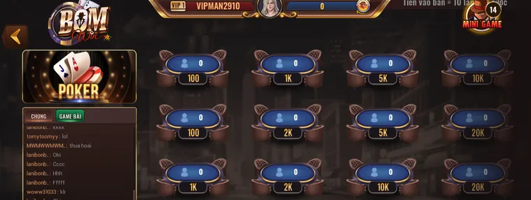 Trải Nghiệm Đỉnh Cao Cùng Sảnh Game Poker Tại BomWin Với Thưởng Lớn Mỗi Ngày
