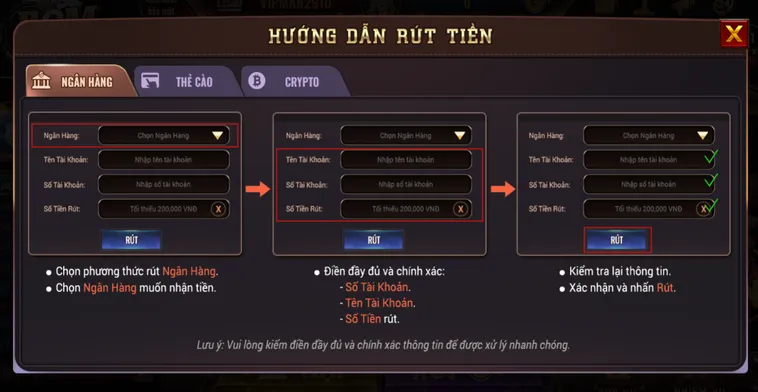 Hướng Dẫn Rút Tiền BomWin Về Tài Khoản Ngân Hàng Nhanh Chóng Trong Vài Phút Đồng Hồ