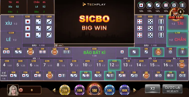 Khám Phá Siêu Phẩm Sicbo BigWin Tại BomWin Với Những Phần Thưởng Giá Trị Khổng Lồ